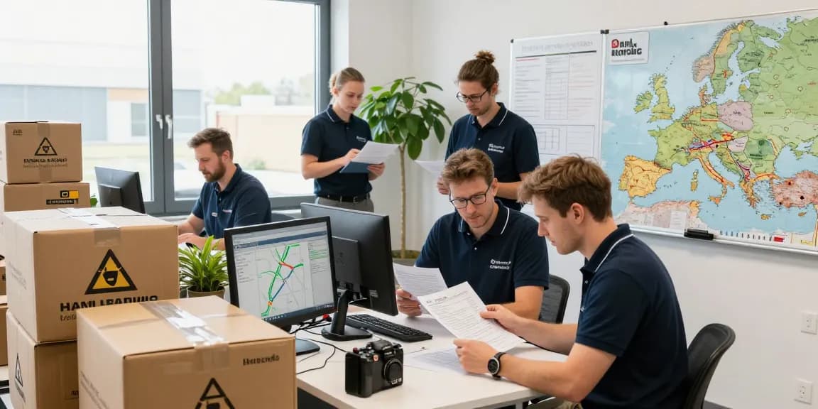 Batterie Transport in Dortmund: Logistikteam organisiert Transporte mit Sicherheit und Effizienz.
